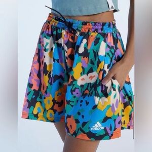 NWT Adidas Multicolor Print Athletic Skort with Integrated Shorts